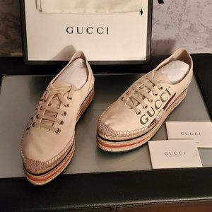 Gucci shoes Greggio Grege VRV gucci print shoes